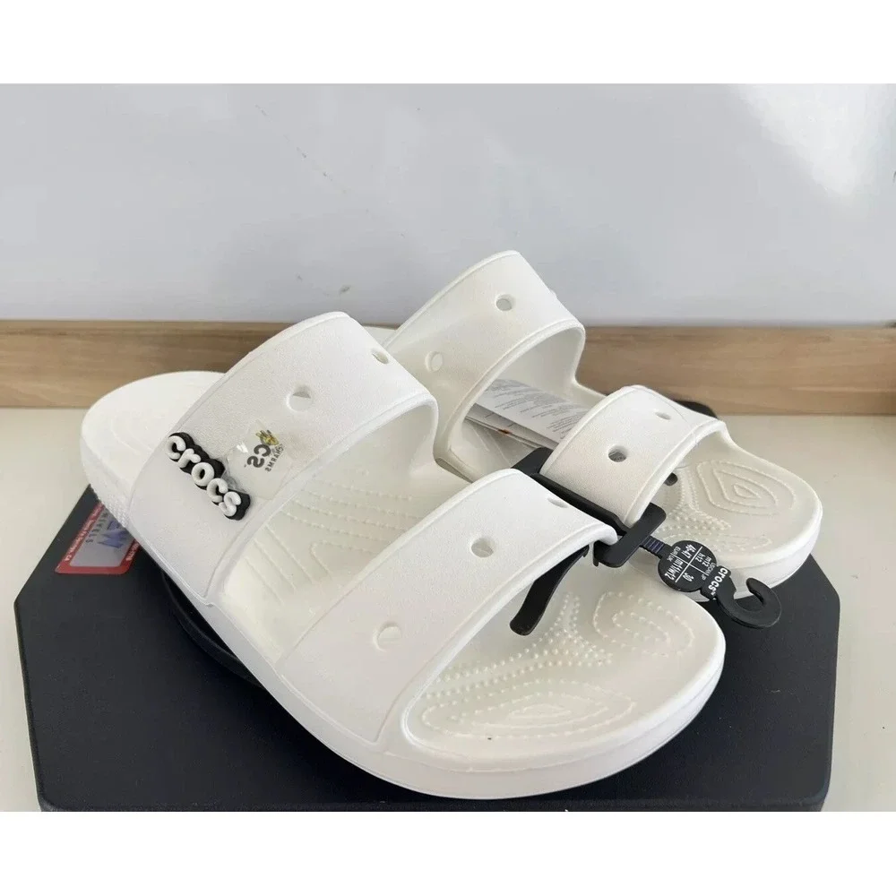 Crocs Classic‎ Slide Two Strap Sandal / White / Men's Size 12